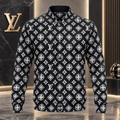 Louis Vuitton | Monochrome Floral Monogram Baseball Jacket Year-End 2026 Collection