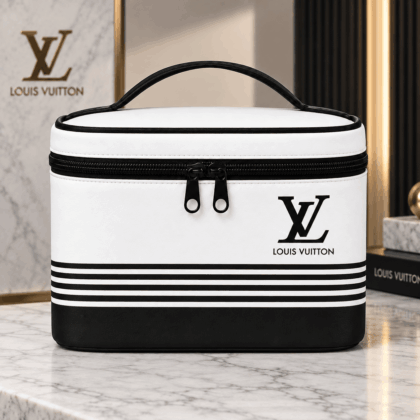 Louis Vuitton | Monochrome Stripe Logo Cosmetic Bag Fall 2026 Collection
