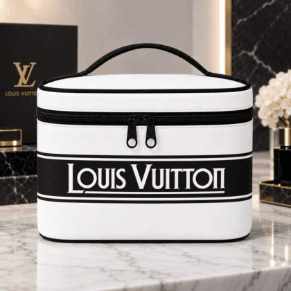 Louis Vuitton | Monochrome Logo Stripe Cosmetic Bag Fall 2026 Collection