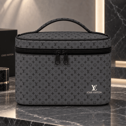 Louis Vuitton | Graphite Monogram Print Cosmetic Bag Fall 2026 Collection
