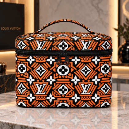 Louis Vuitton | Orange Geometric Monogram Cosmetic Bag Fall 2026 Collection
