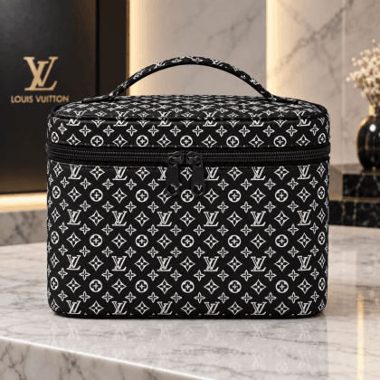 Louis Vuitton | Monochrome Monogram Print Cosmetic Bag Fall 2026 Collection
