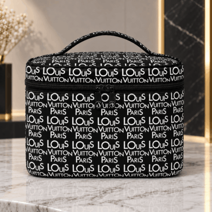 Louis Vuitton | Monochrome Paris Logo Print Cosmetic Bag Fall 2026 Collection