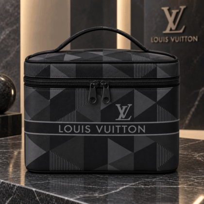 Louis Vuitton | Monochrome Geometric Patchwork Cosmetic Bag Fall 2026 Collection