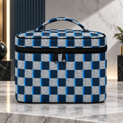 Louis Vuitton | Blue Brushstroke Checkerboard Cosmetic Bag Fall 2026 Collection