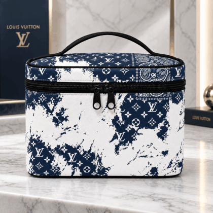 Louis Vuitton | Navy Monogram Bandana Splatter Cosmetic Bag Fall 2026 Collection