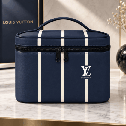 Louis Vuitton | Navy Vertical Stripe Cosmetic Bag Fall 2026 Collection