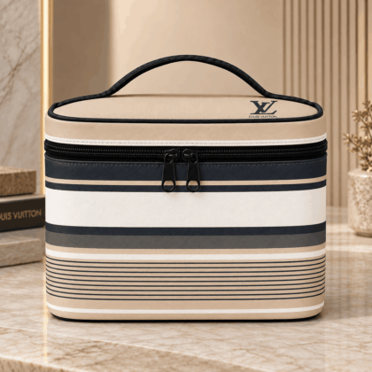 Louis Vuitton | Neutral Riviera Stripe Cosmetic Bag Fall 2026 Collection