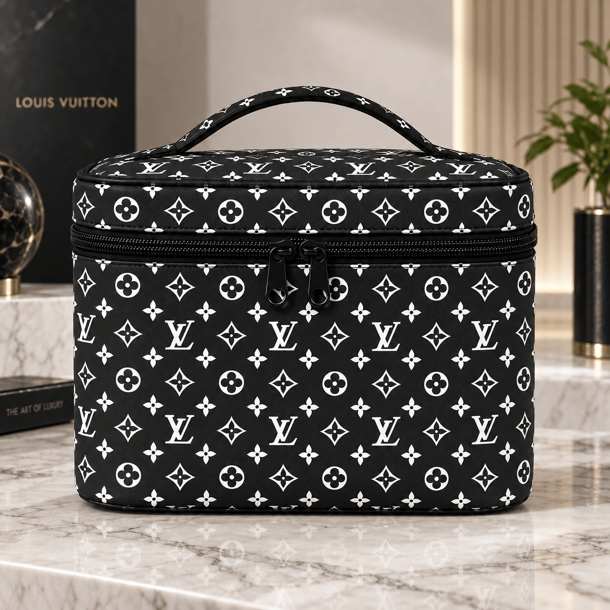 Louis Vuitton | Monochrome Monogram Print Cosmetic Bag Fall 2026 Collection