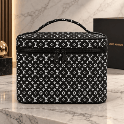 Louis Vuitton | Monochrome Monogram Print Cosmetic Bag Fall 2026 Collection