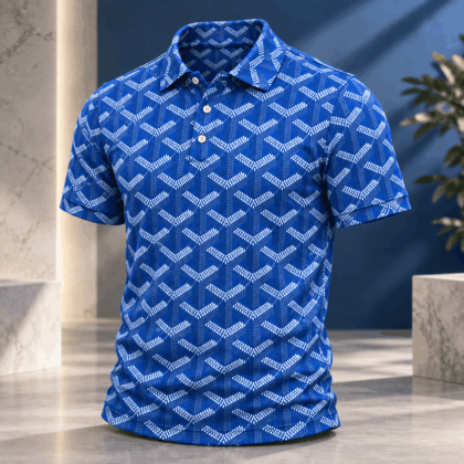 Dotted Chevron Monogram Polo Shirt Pattern 2026 Collection