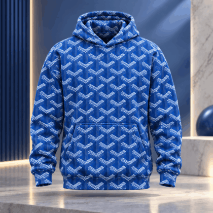Blue Signature Chevron Hoodie Pattern 2026 Collection
