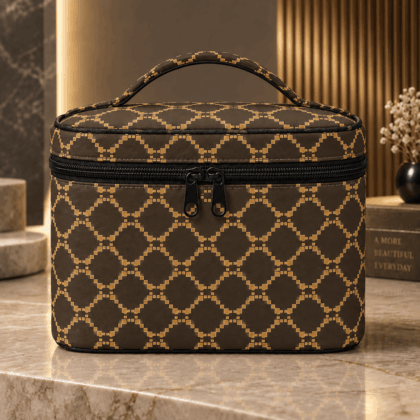 Pixel Diamond Lattice Cosmetic Bag Pattern 2026 Collection
