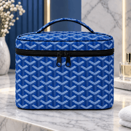 Cobalt Signature Chevron Cosmetic Bag Pattern 2026 Collection