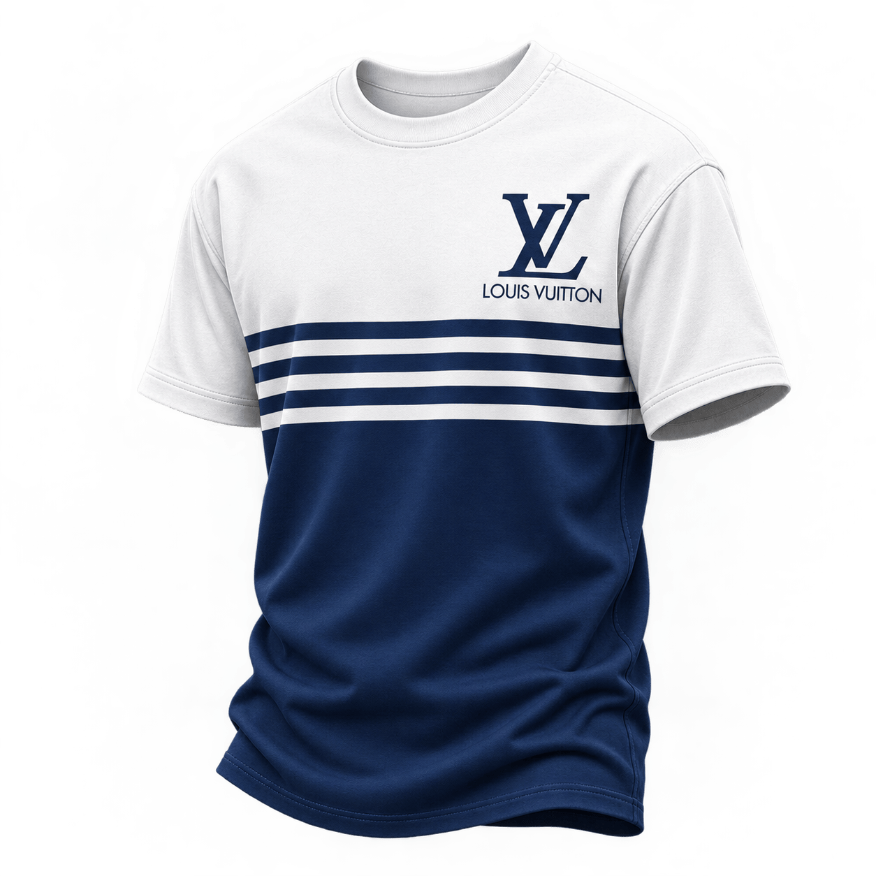 Louis Vuitton | Navy Logo Stripe T-Shirt Fall 2026 Collection