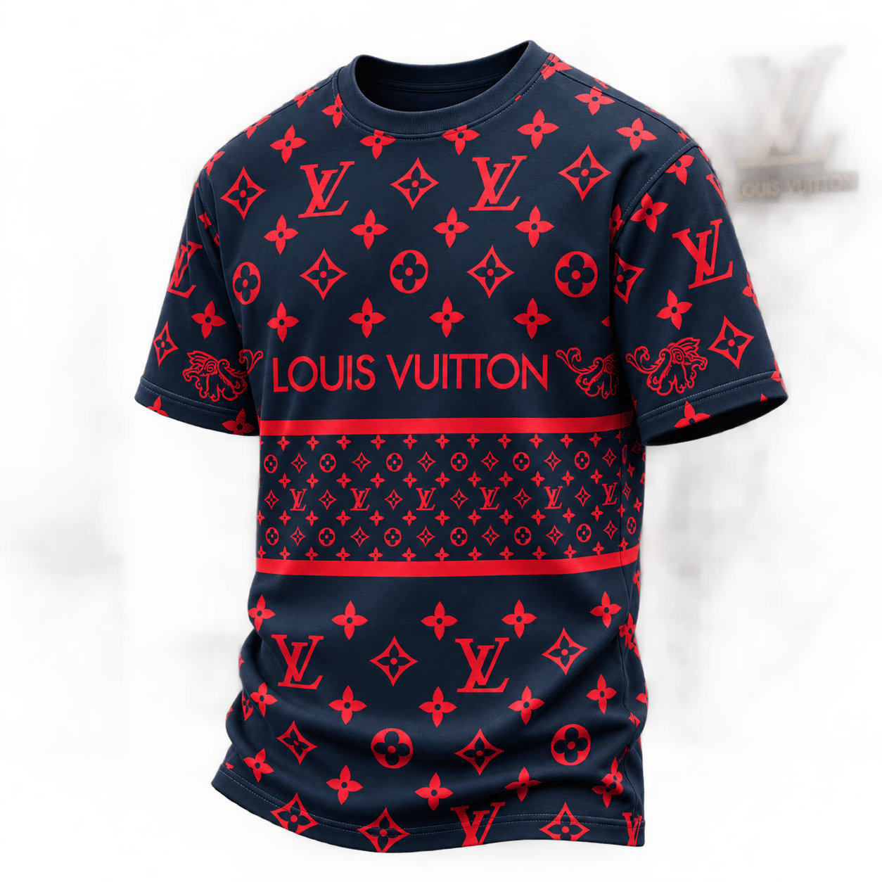 Louis Vuitton | Crimson Monogram Stripe T-Shirt Fall 2026 Collection