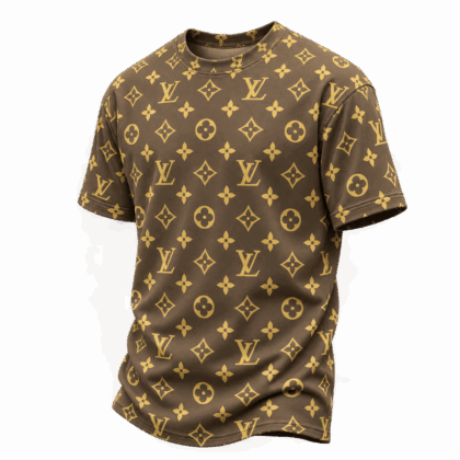 Louis Vuitton | Classic Gold Monogram Print T-Shirt Winter 2026 Collection