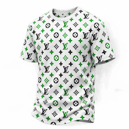 Louis Vuitton | Green Black Monogram Print T-Shirt Winter 2026 Collection