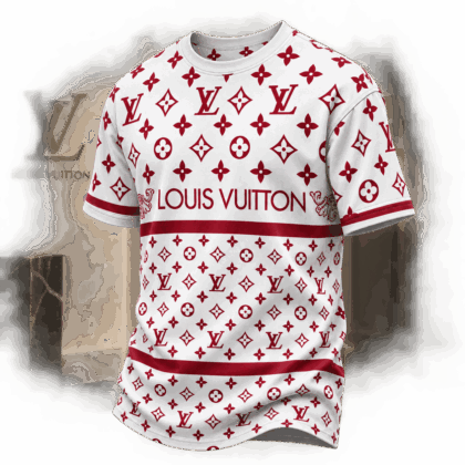 Louis Vuitton | Crimson Monogram Stripe T-Shirt Winter 2026 Collection