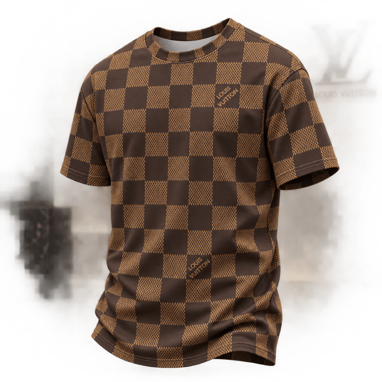Louis Vuitton | Brown Damier Check T-Shirt Fall 2026 Collection