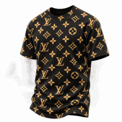 Louis Vuitton | Gold Monogram Print T-Shirt Winter 2026 Collection