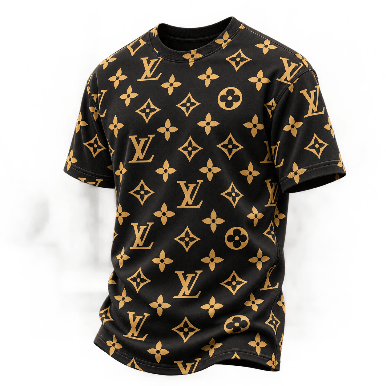 Louis Vuitton | Gold Monogram Print T-Shirt Winter 2026 Collection