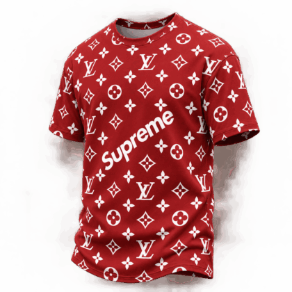 Louis Vuitton | Red Monogram Crossover Print T-Shirt Winter 2026 Collection