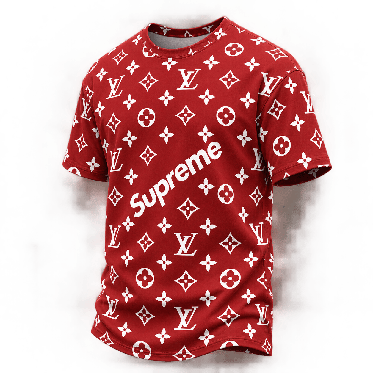 Louis Vuitton | Red Monogram Crossover Print T-Shirt Winter 2026 Collection