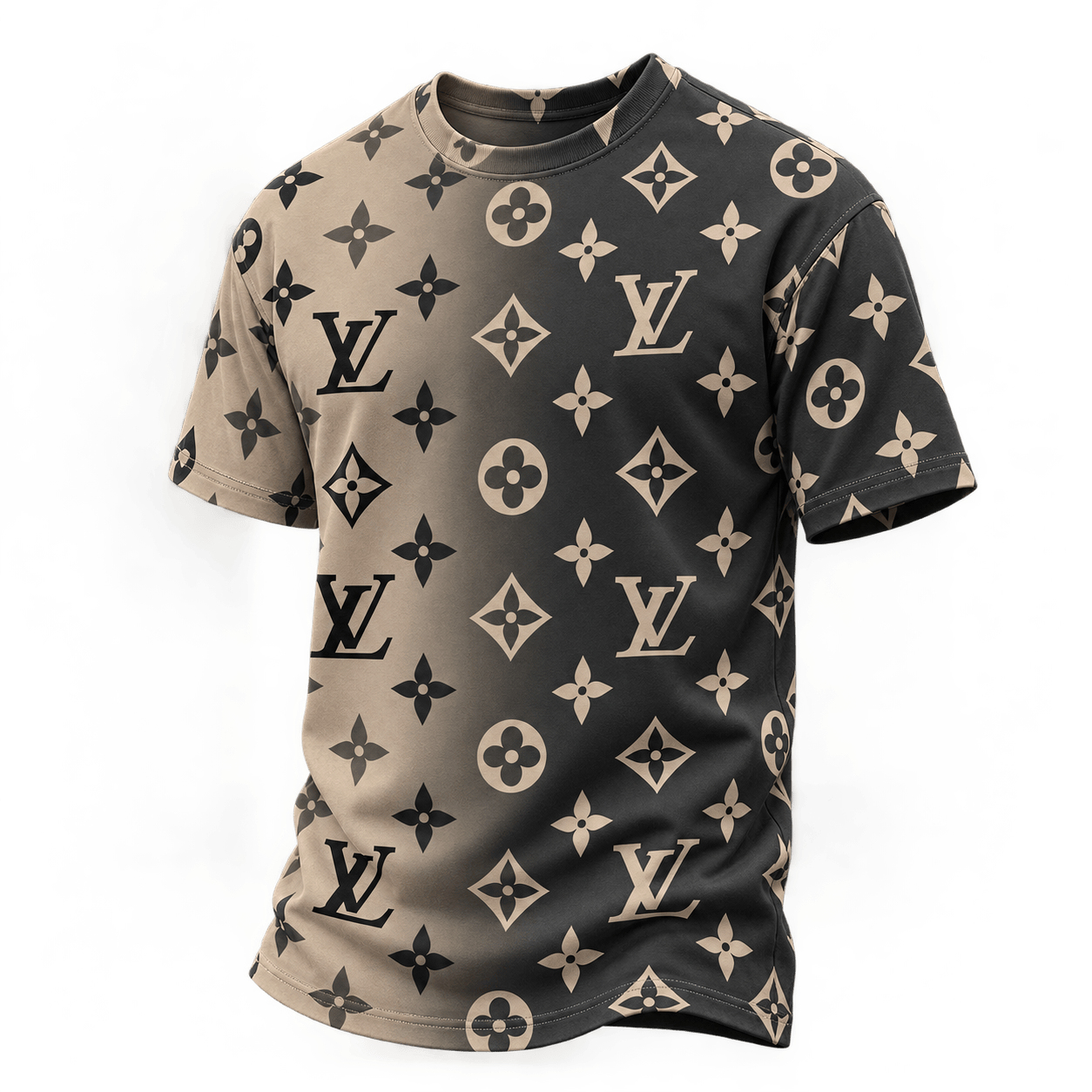 Louis Vuitton | Split-Tone Monogram Print T-Shirt Winter 2026 Collection