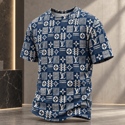 Louis Vuitton | Distressed Monogram Grid T-Shirt Winter 2026 Collection