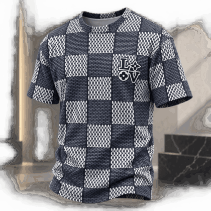 Louis Vuitton | Mesh Checkerboard Print T-Shirt Winter 2026 Collection