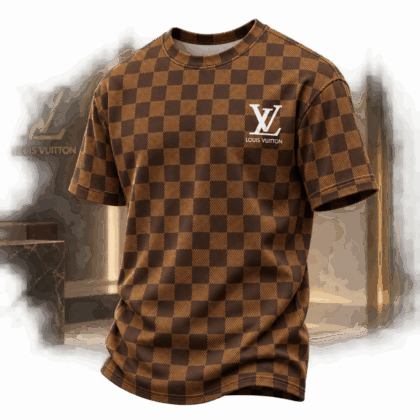 Louis Vuitton | Chocolate Checkerboard Print T-Shirt Fall 2026 Collection
