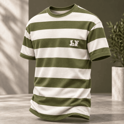 Louis Vuitton | Olive Logo Stripe T-Shirt Fall 2026 Collection