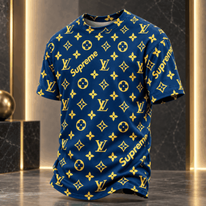 Louis Vuitton | Royal Blue Gold Monogram T-Shirt Fall 2026 Collection