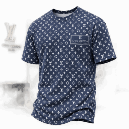 Louis Vuitton | Navy Allover Monogram T-Shirt Fall 2026 Collection