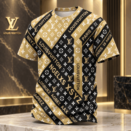 Louis Vuitton | Monogram Typography Stripes T-Shirt Fall 2026 Collection