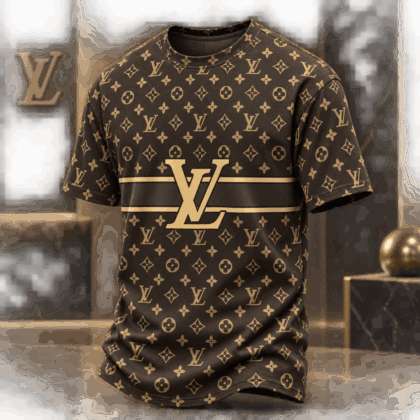 Louis Vuitton | Gold Monogram Stripe T-Shirt Fall 2026 Collection