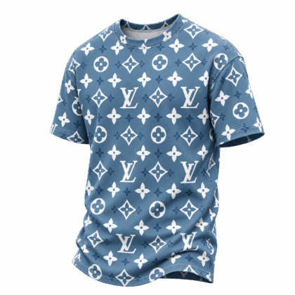 Louis Vuitton | Blue Tonal Monogram Print T-Shirt Fall 2026 Collection