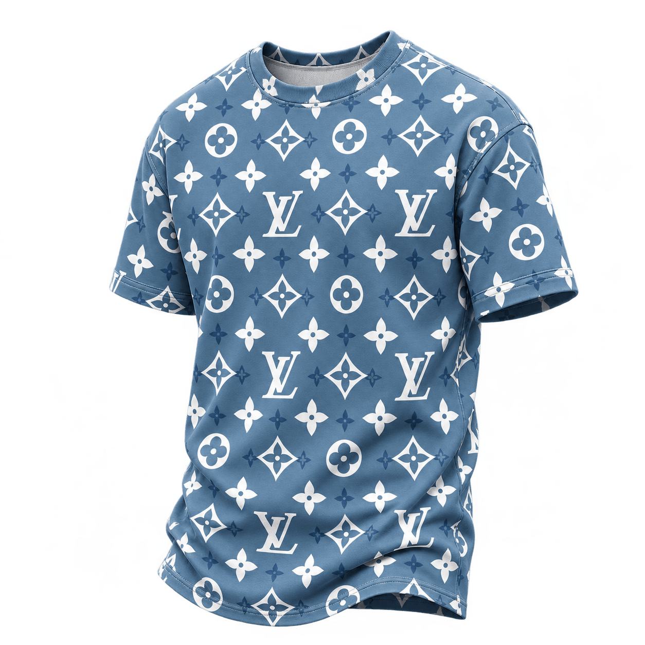 Louis Vuitton | Blue Tonal Monogram Print T-Shirt Fall 2026 Collection