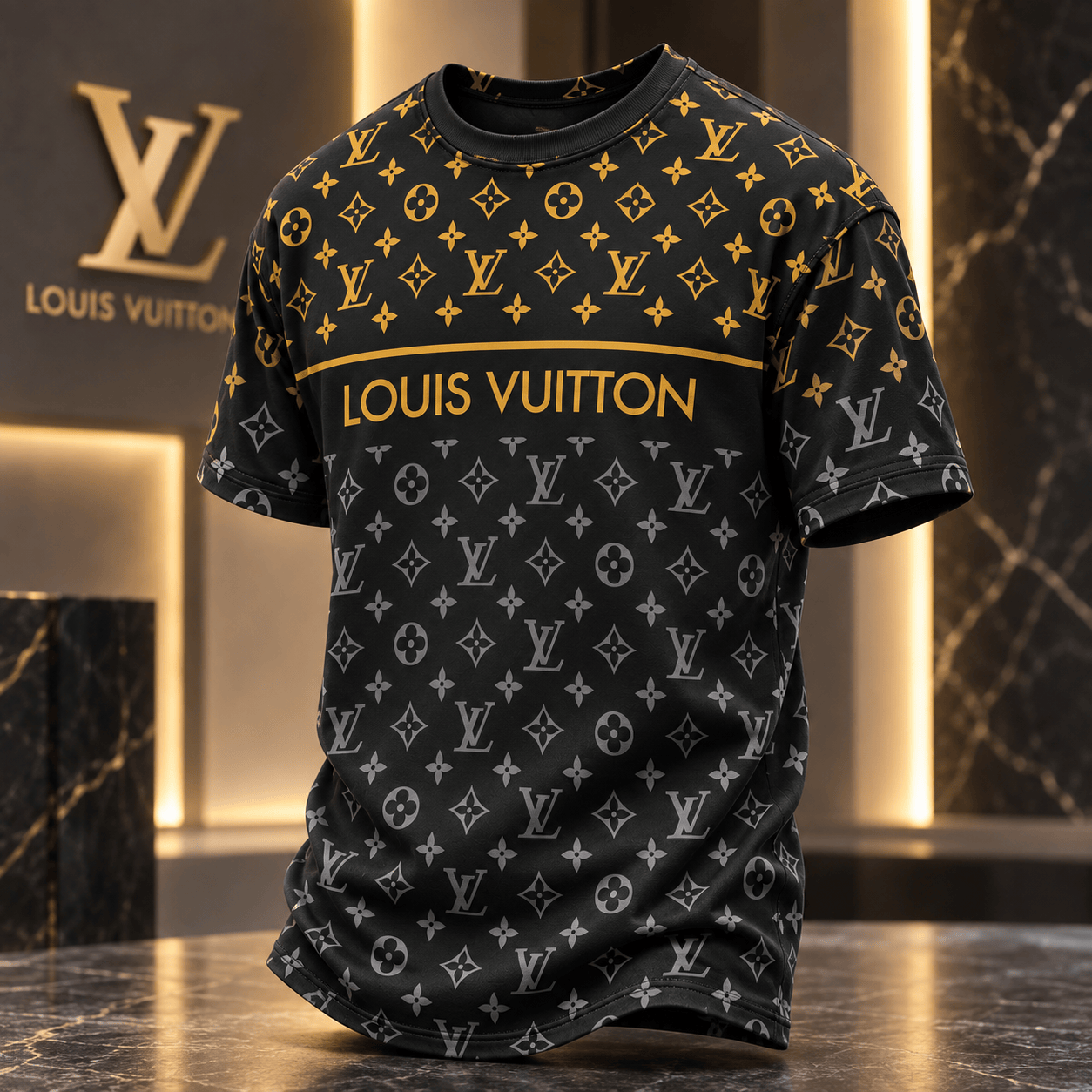 Louis Vuitton | Two-Tone Monogram Print T-Shirt Winter 2026 Collection