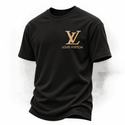 Louis Vuitton | Gold Signature Chest Logo T-Shirt Fall 2026 Collection