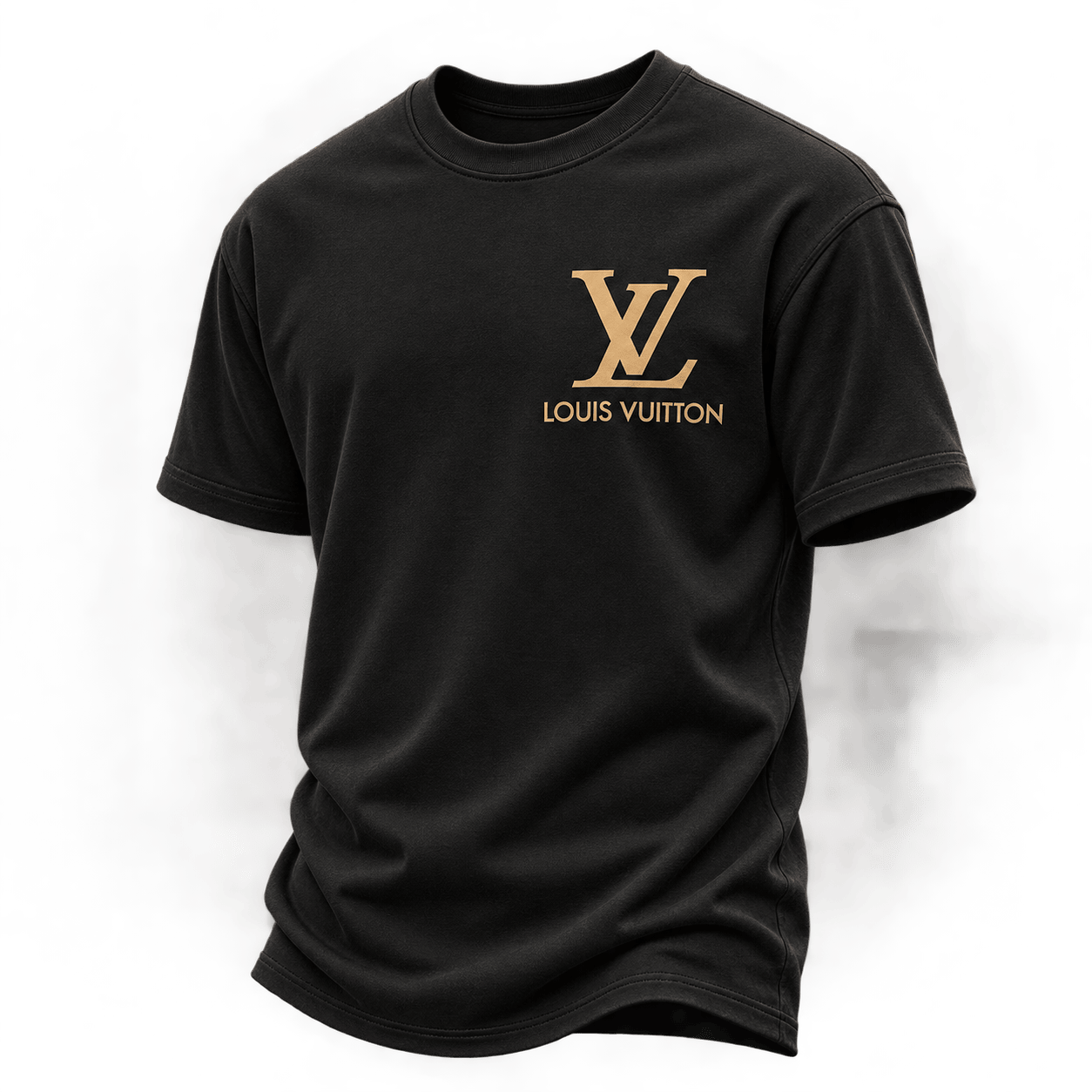 Louis Vuitton | Gold Signature Chest Logo T-Shirt Fall 2026 Collection