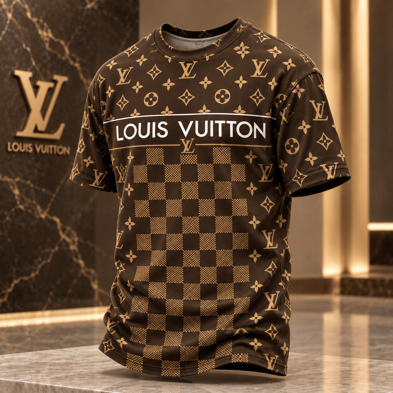 Louis Vuitton | Monogram Checkerboard Graphic T-Shirt Winter 2026 Collection