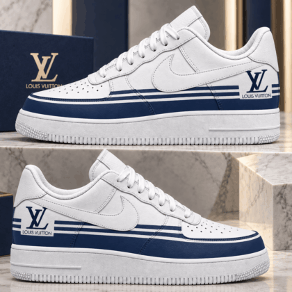 Louis Vuitton | Navy Signature Racing Stripes Sneakers Fall 2026 Collection