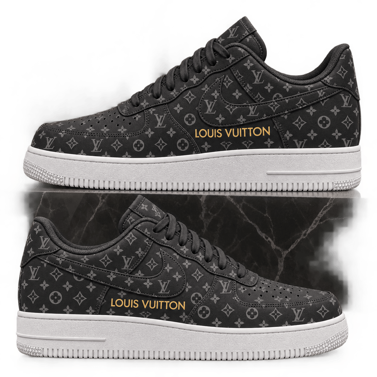 Louis Vuitton | Charcoal Monogram Print Sneakers Fall 2026 Collection
