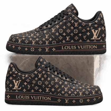 Louis Vuitton | Black Tan Monogram Print Sneakers Fall 2026 Collection