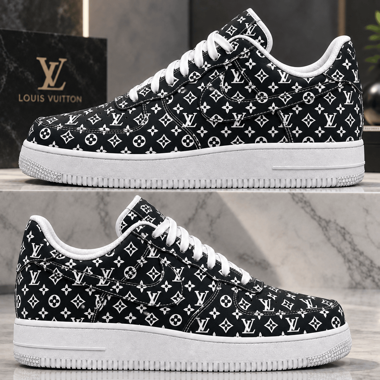 Louis Vuitton | Monochrome Monogram Print Sneakers Fall 2026 Collection