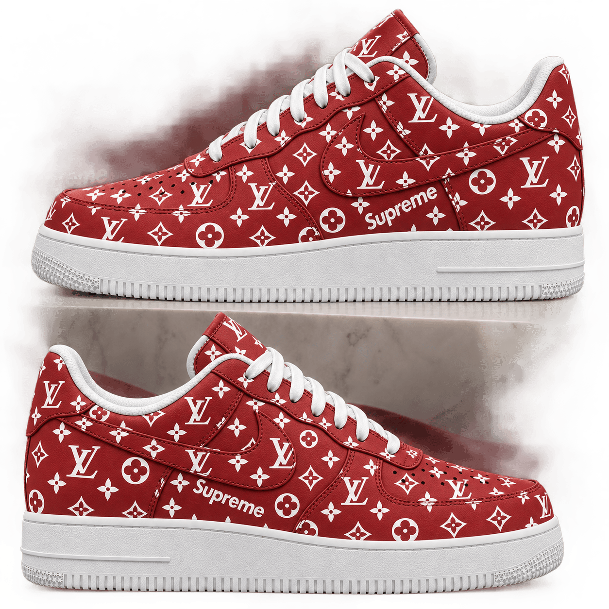 Louis Vuitton | Crimson Floral Monogram Sneakers Winter 2026 Collection