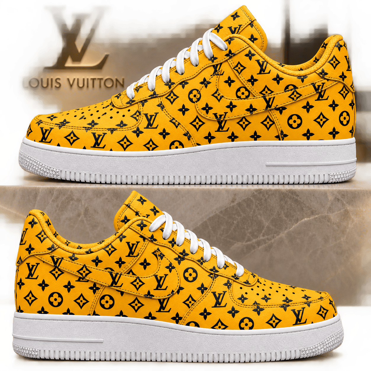 Louis Vuitton | Golden Monogram Print Sneakers Fall 2026 Collection