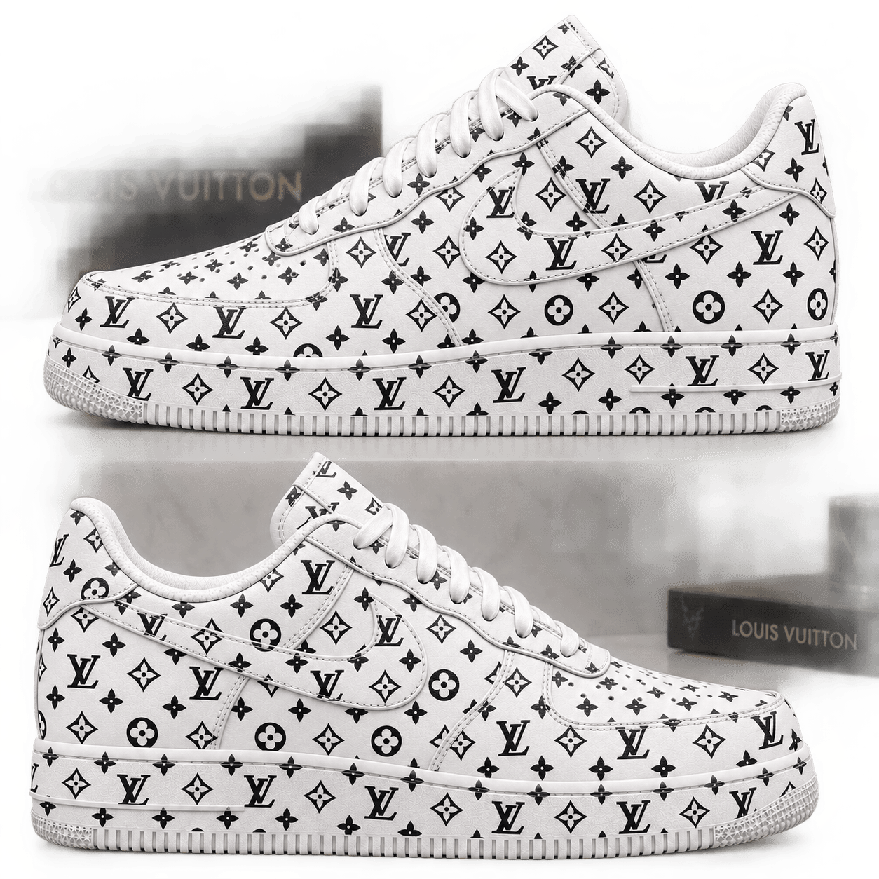 Louis Vuitton | Monochrome Allover Monogram Sneakers Winter 2026 Collection